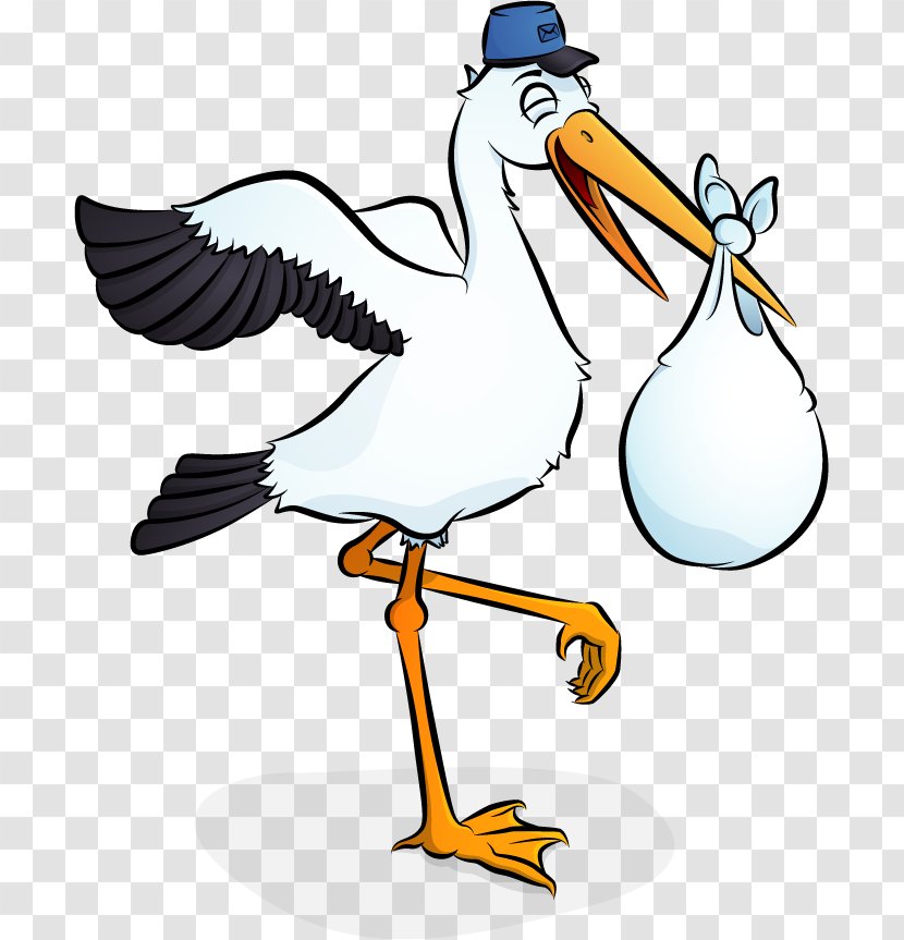 Bird Beak Duck Swan Clip Art - Stork Baby Transparent PNG