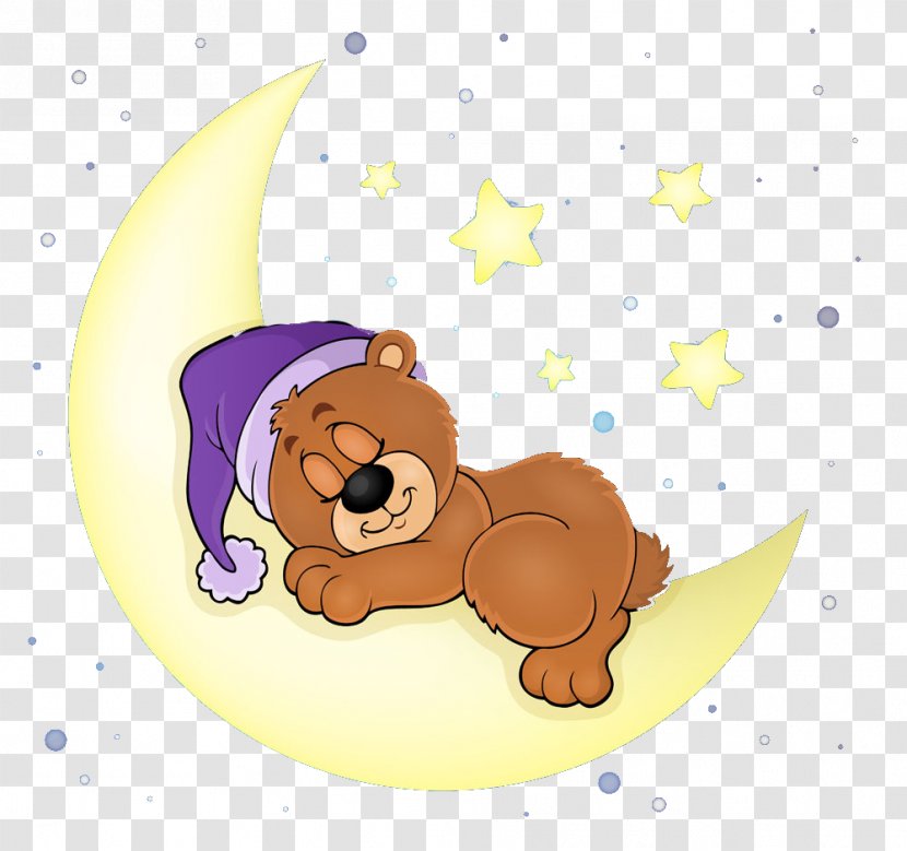 Bear Sleep Illustration - Cartoon - Sleeping Transparent PNG