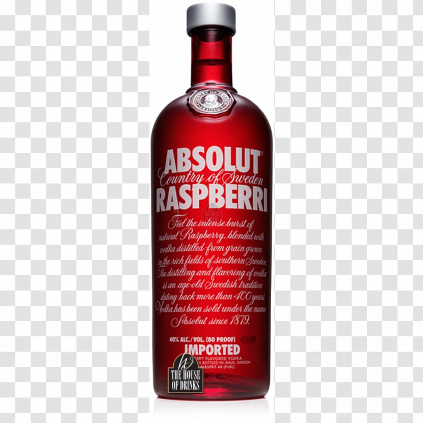 Absolut Vodka Distilled Beverage Cocktail Raspberry - Ingredient - Bottle Image, Free Download Image Of Transparent PNG