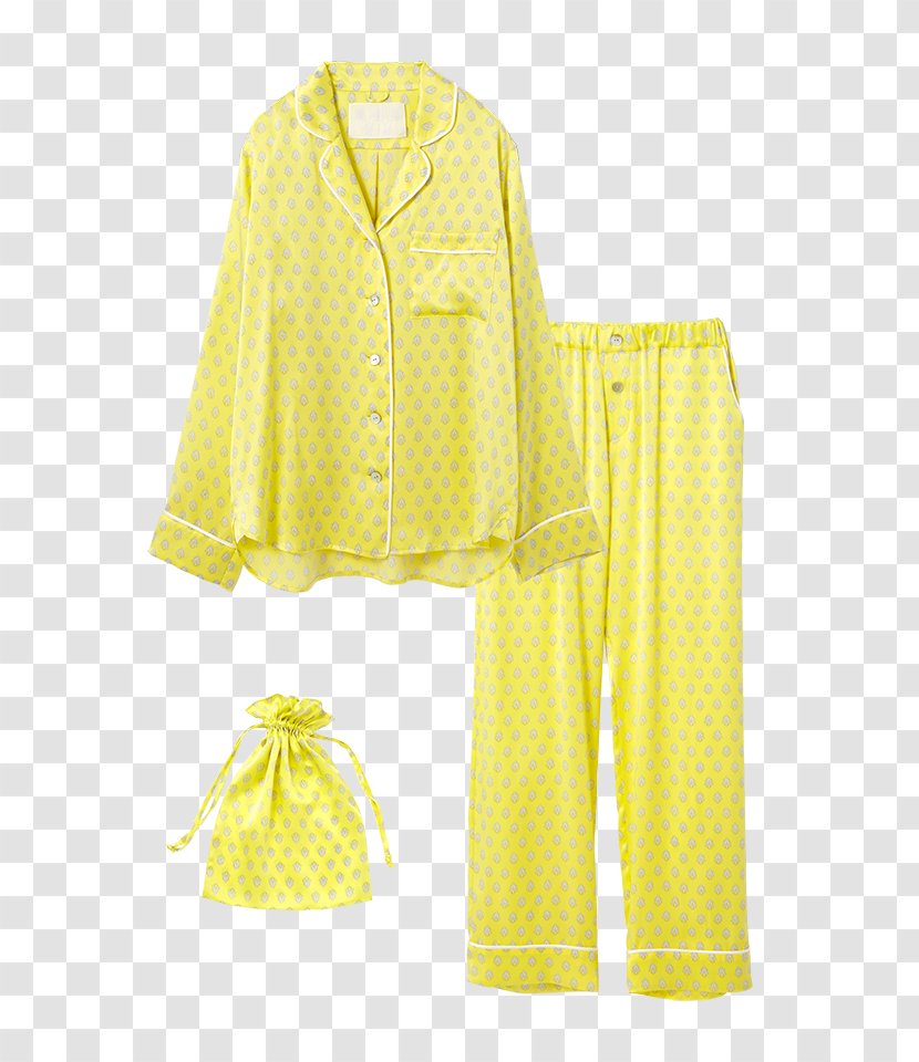 Outerwear Pattern Product - Yellow - Silk Pajamas Transparent PNG