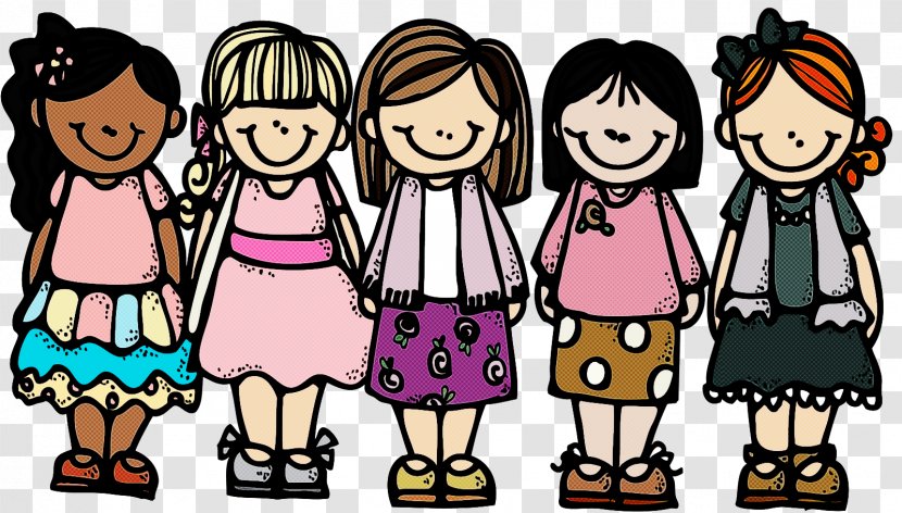 Cartoon People Social Group Clip Art Animated - Community - Team Sharing Transparent PNG