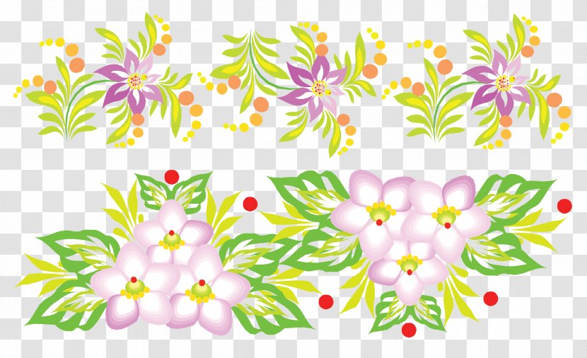 Flower Vignette Clip Art - Banner Transparent PNG