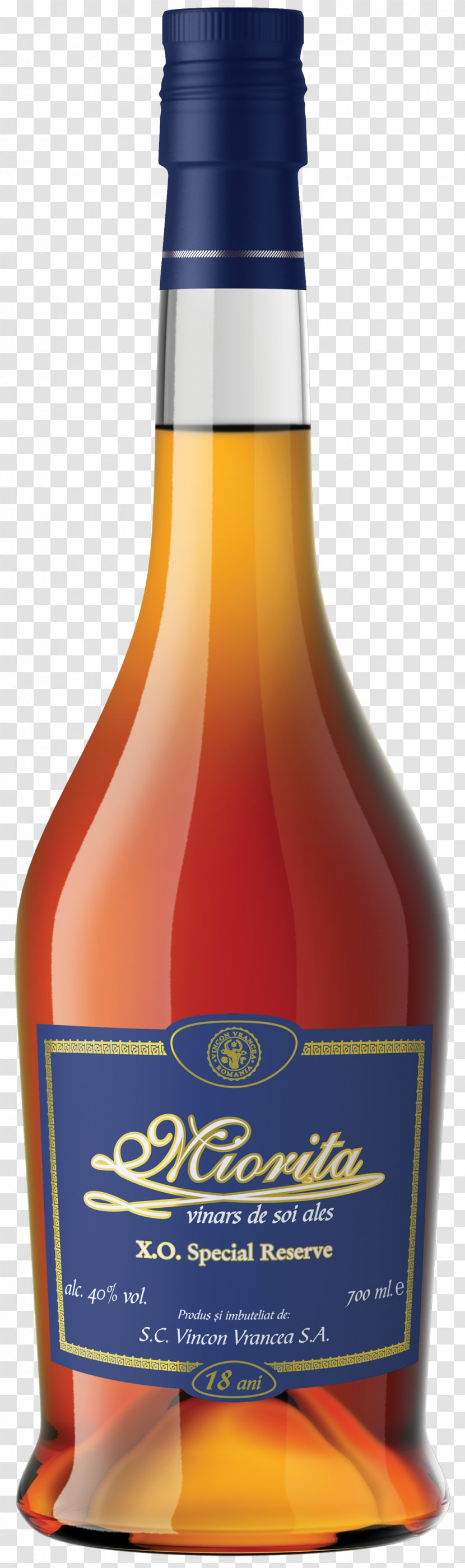 Liqueur Wine Brandy Miorița Vincon Vrancea - Bottle Transparent PNG