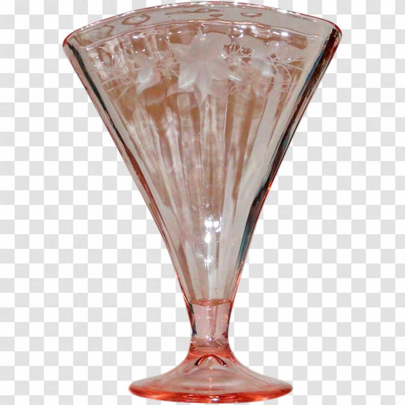 Wine Glass Depression Vase Champagne - Ruby Lane Transparent PNG