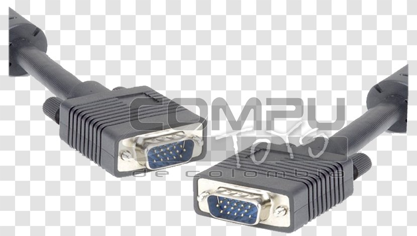 VGA Connector D-subminiature Electrical Cable Computer Monitors - Printer - Vga Transparent PNG