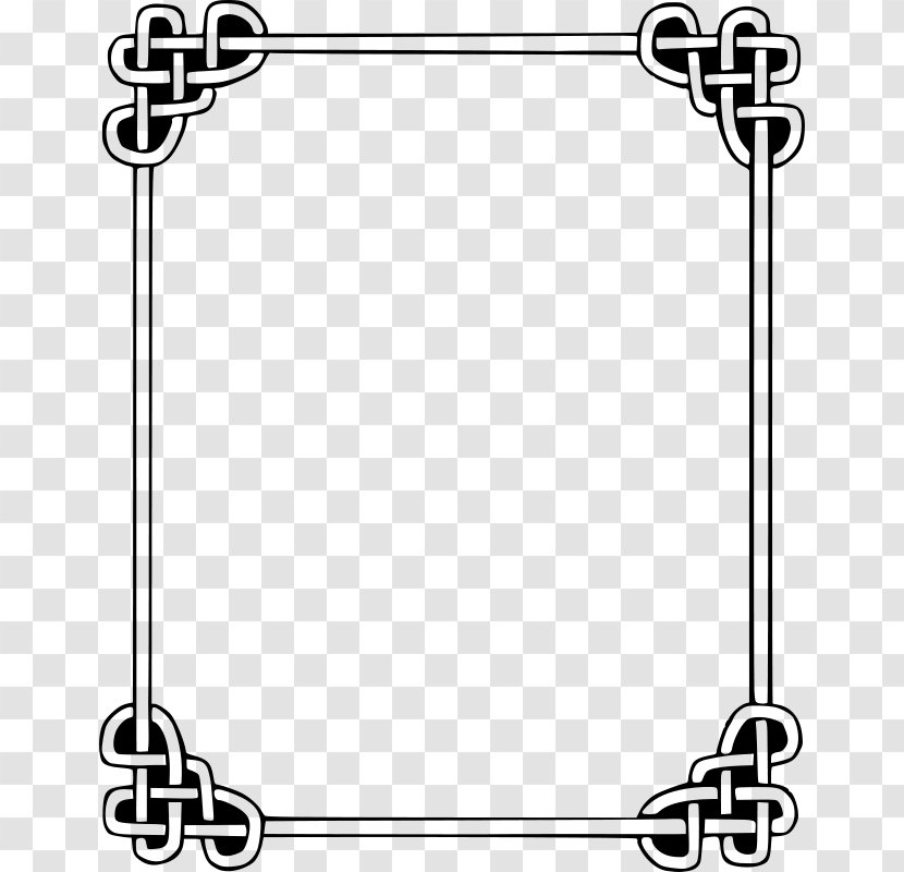 Borders And Frames Celtic Knot Celts Art Clip - Point - Vector Frame Transparent PNG