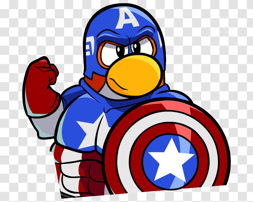 Club Penguin Captain America Drawing Superhero Transparent PNG