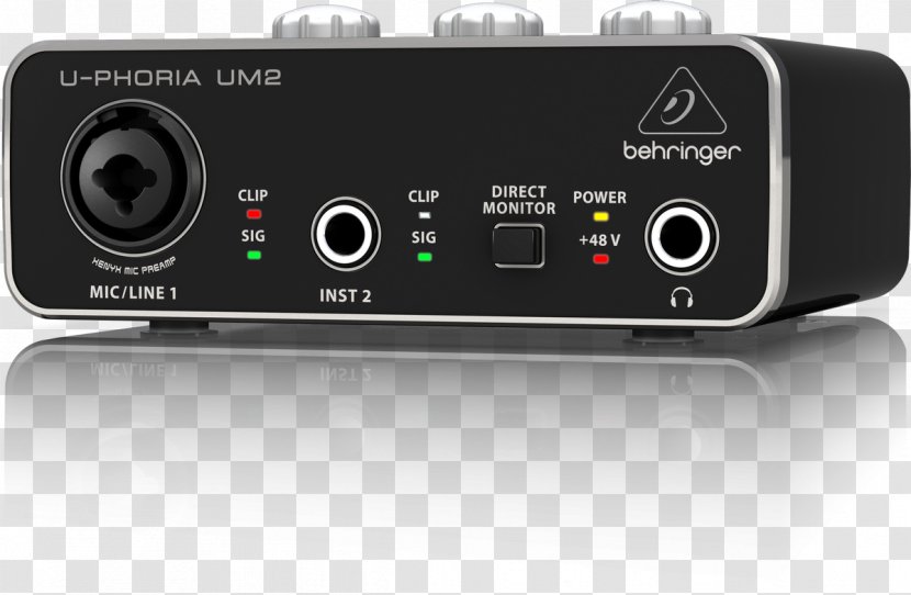 Behringer U-Phoria UM2 Microphone Sound Cards & Audio Adapters - Multimedia Transparent PNG