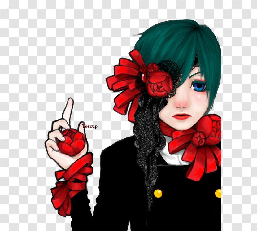 Sebastian Michaelis Character Black Butler DeviantArt - Flower - Teacup Watercolor Transparent PNG