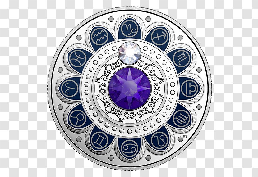 Zodiac Astrological Sign Silver Coin Aquarius - Capricorn Transparent PNG