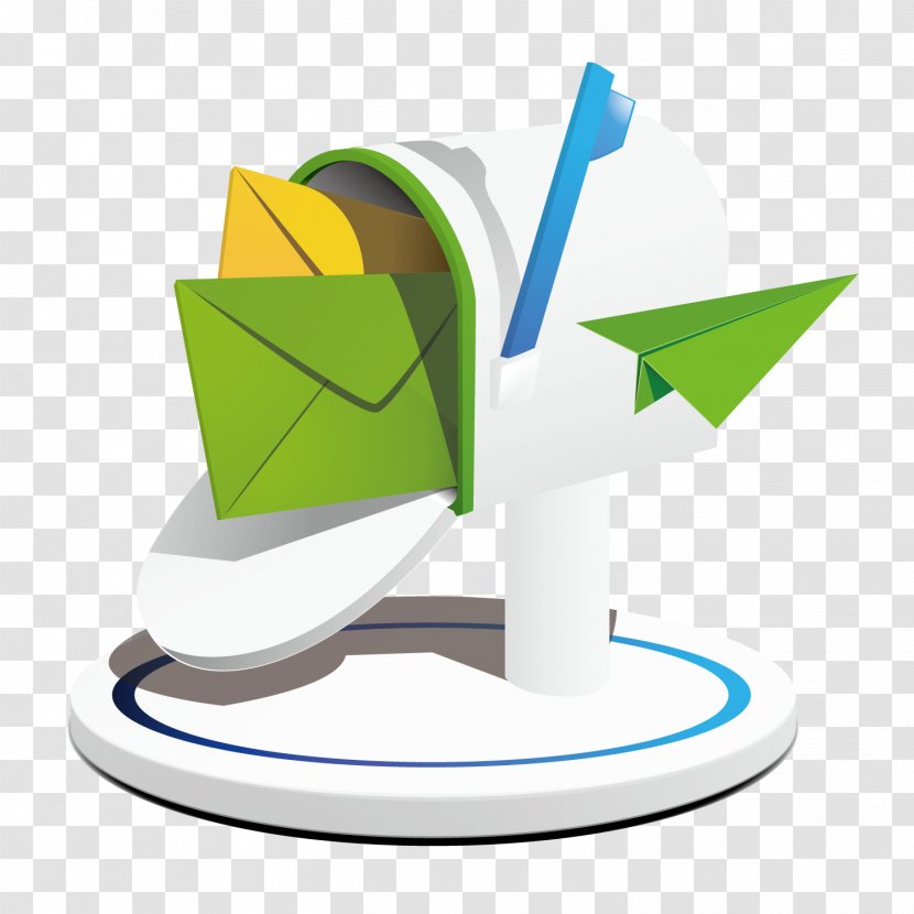 Clip Art Letter Box Green Post Transparent PNG