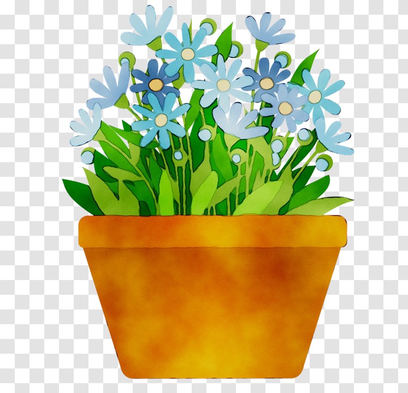 Clip Art Flowerpot Flowering Pot Plants Openclipart - Flower Transparent PNG