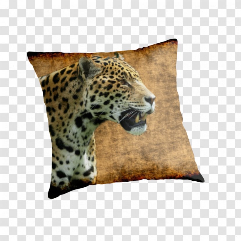 Leopard Jaguar Cheetah Cat Throw Pillows - Mammal Transparent PNG