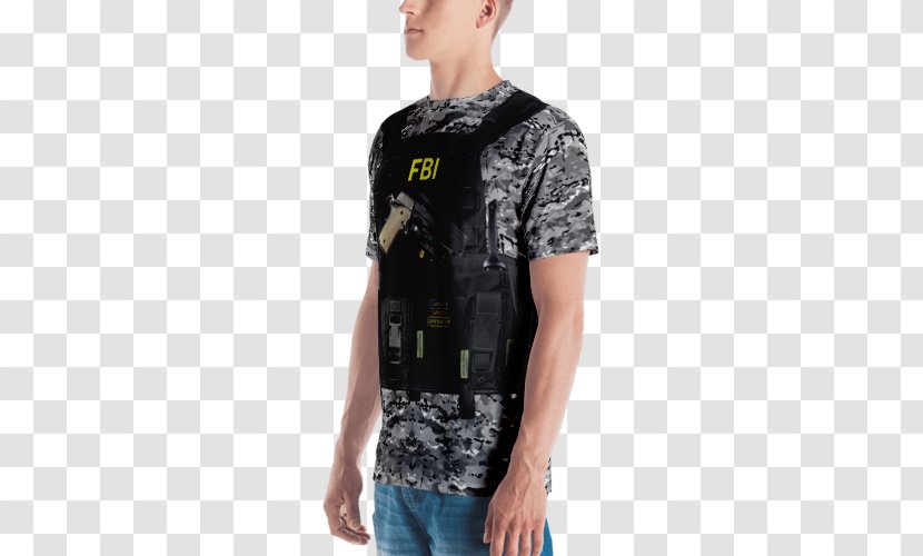 T-shirt Crew Neck Clothing Sweater - All Over Print - Body Armor Transparent PNG