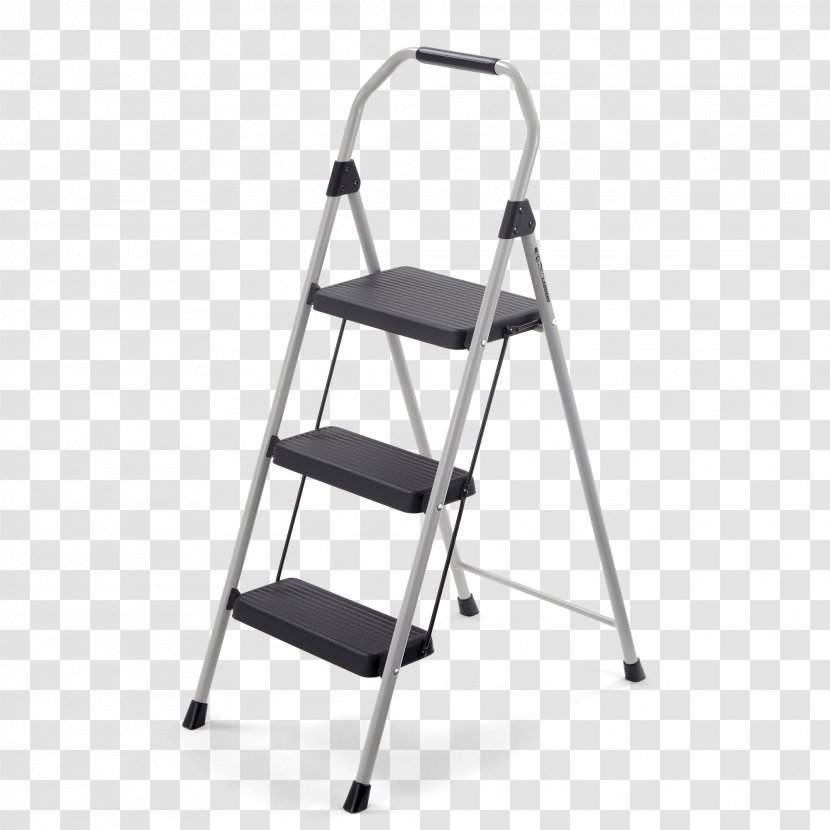 Gorilla Ladders GLS-3 2-Step Compact Steel Step Stool GLF-5X Lightweight - Tool - Ladder Transparent PNG