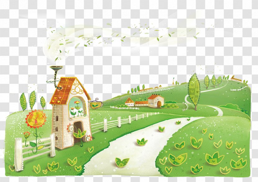 Drawing Stock Illustration Royalty-free Clip Art - Green - Cottage Ranch Free Downloads Transparent PNG