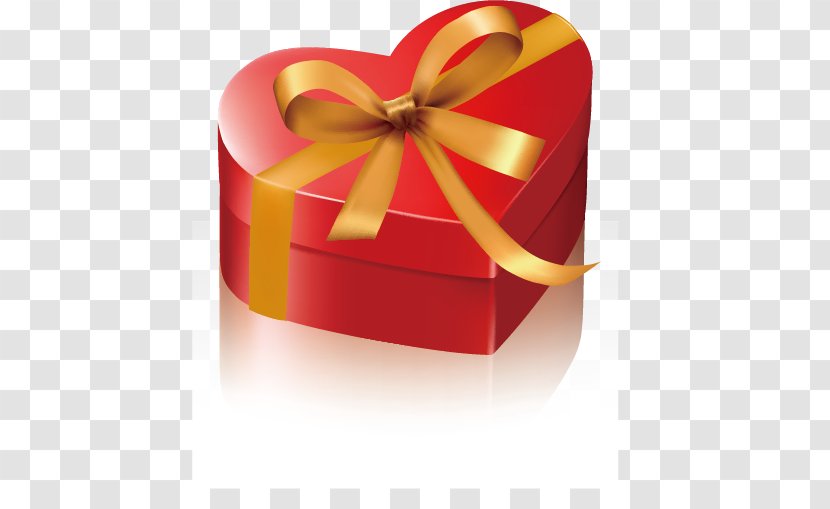 Valentines Day Gift Decorative Box Red - Ribbon - Valentine's Transparent PNG