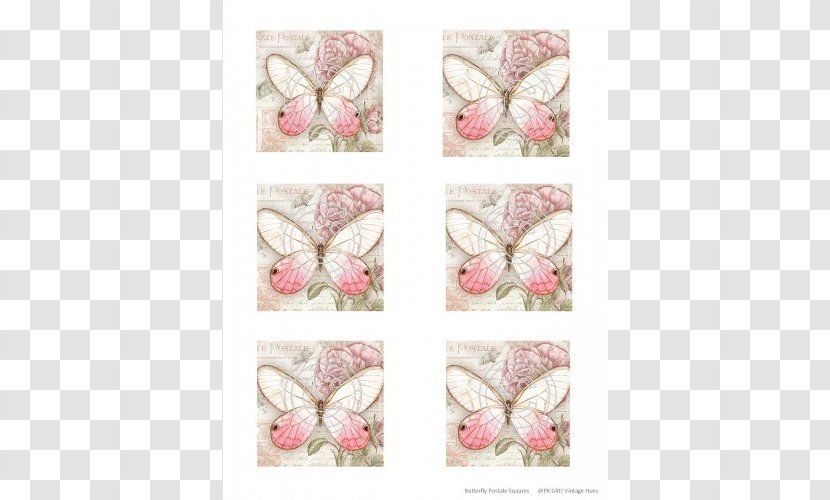 Visual Arts Post Cards Mail - Moths And Butterflies - Tampon Transparent PNG