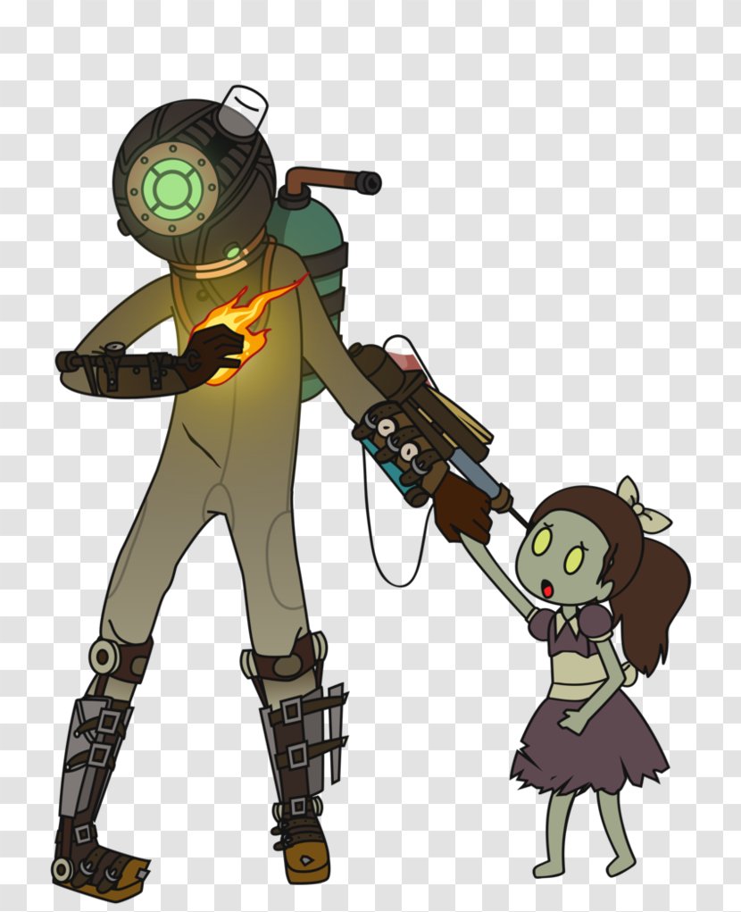 BioShock 2 Characters Of The Series Big Daddy Fan Art - Flower - Little Sister Transparent PNG