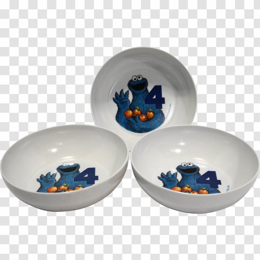 Cookie Monster Bowl Plate Breakfast Cereal Butterscotch - Collectable Transparent PNG