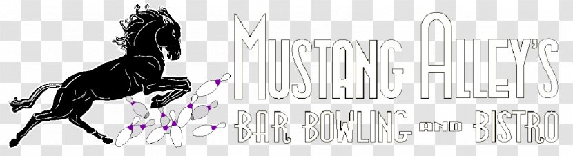Mustang Alley's Bar, Bowling And Bistro Ten-pin Mane - Monochrome - Duckpin Transparent PNG