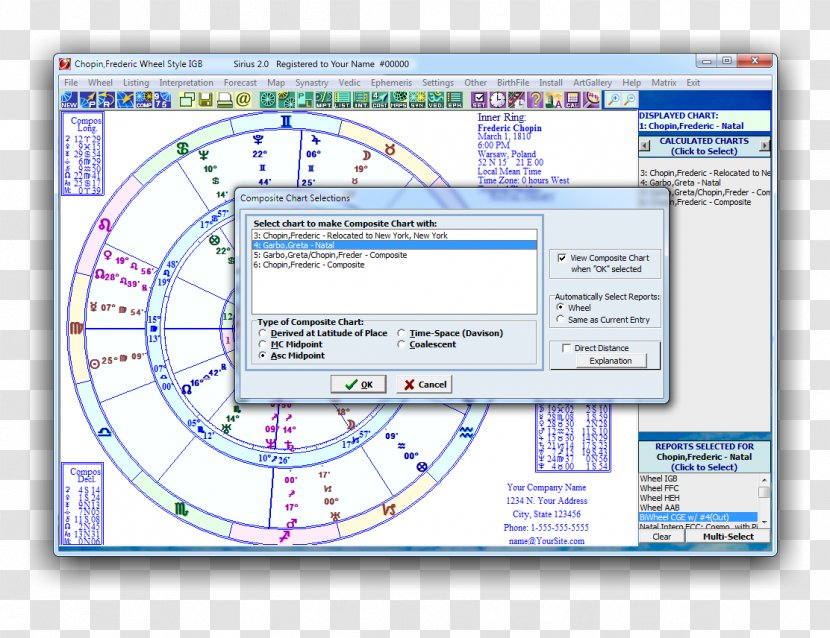 Computer Program Astrology Software Composite Chart Horoscope - Engineering Transparent PNG