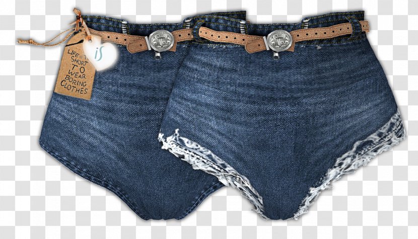 Briefs Denim Underpants Jeans Shorts - Cartoon Transparent PNG