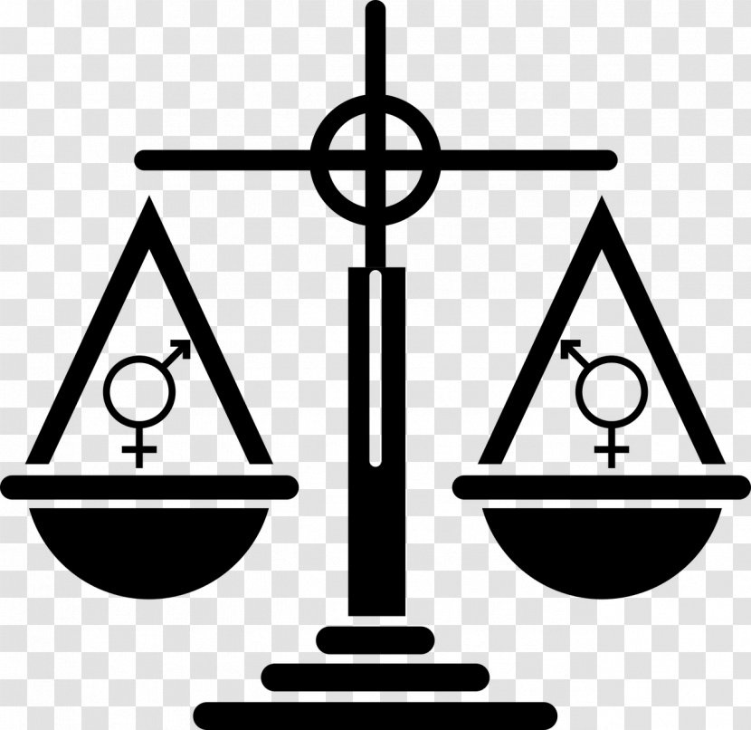 Gender Symbol Equality Woman Social - Black And White Transparent PNG