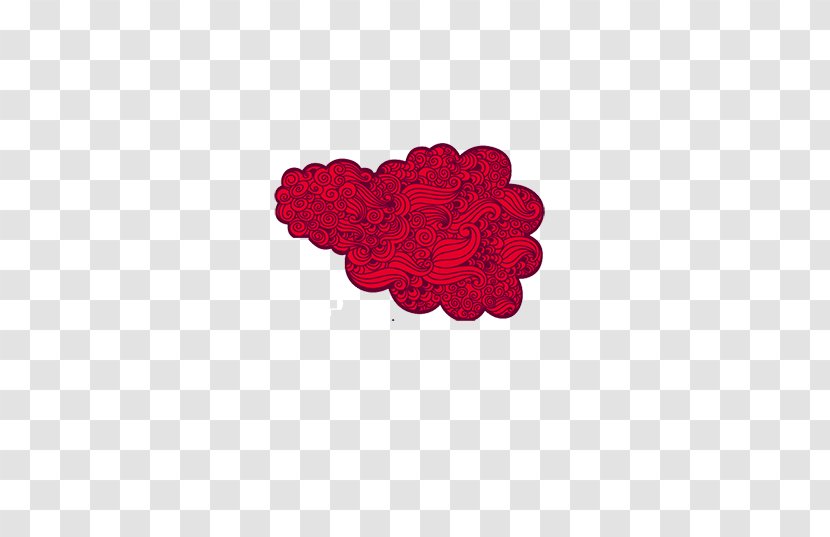 Cloud - Heart - Red Clouds Transparent PNG