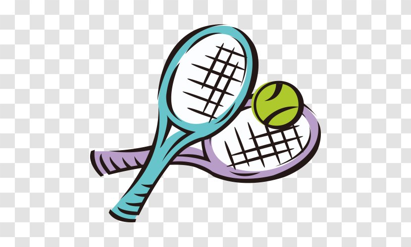 Strings Rakieta Tenisowa - Rackets - Hand Drawn Vector Tennis Racket Transparent PNG