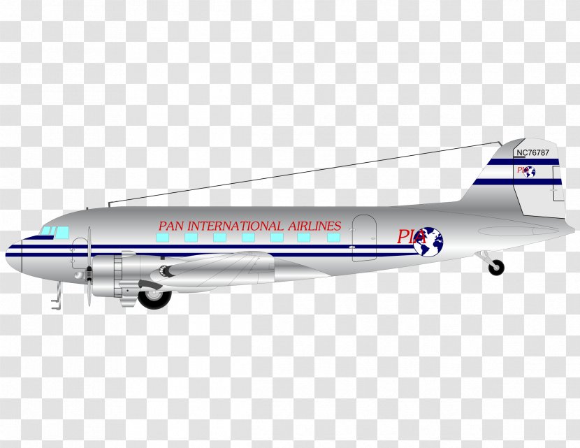 Douglas DC-3 Airplane Boeing 767 Clip Art - Public Domain Transparent PNG