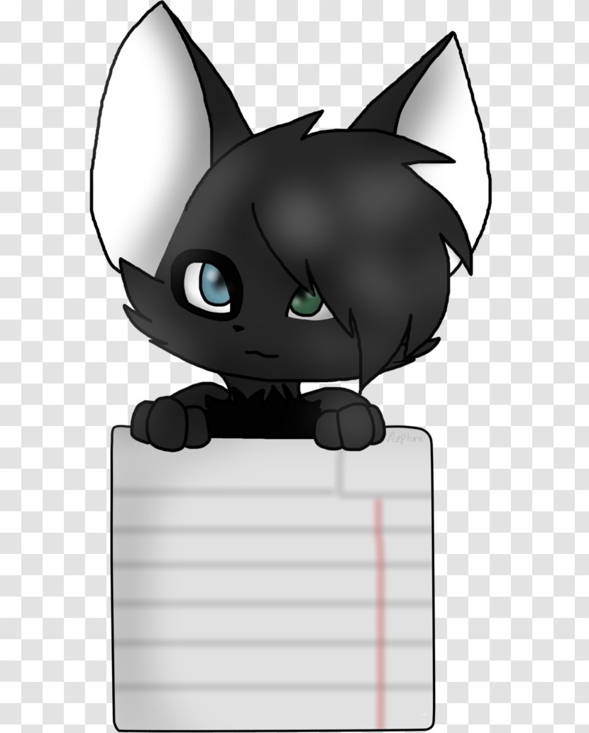 Black Cat Kitten Whiskers - Hanging Paper Transparent PNG