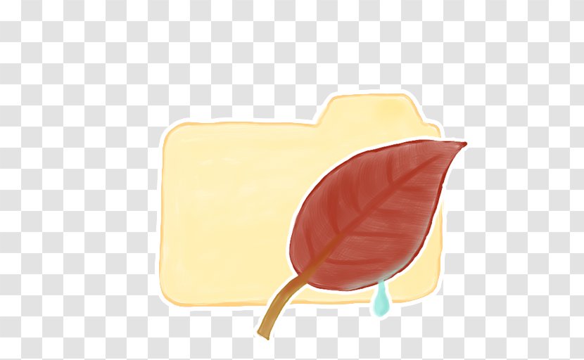Peach Yellow - User - Folder Vanilla Leaf Transparent PNG