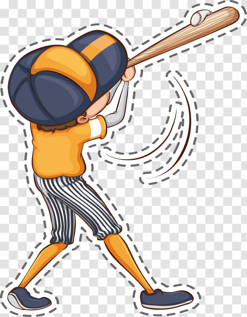 Drawing Baseball Player Illustration - Sports Equipment Transparent PNG