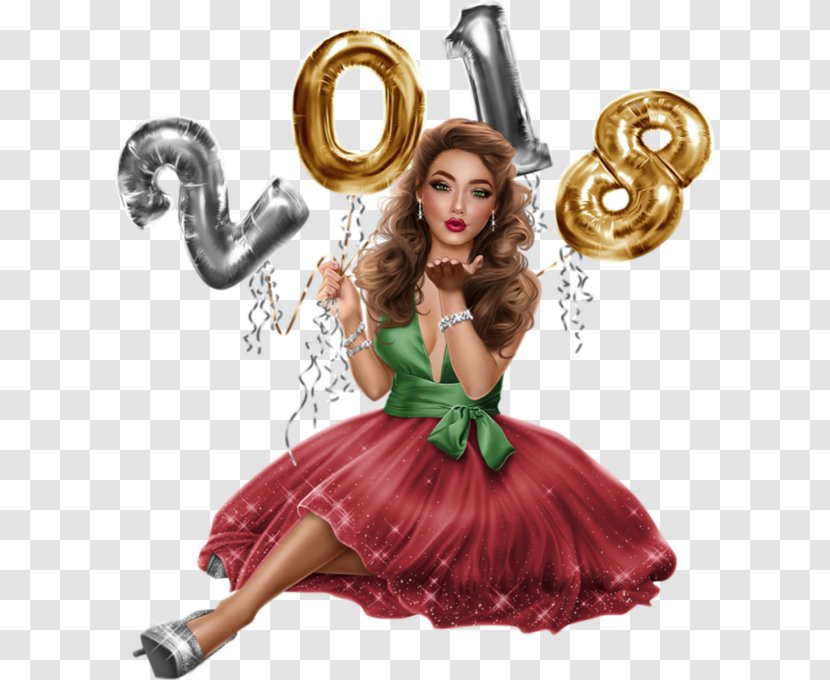 New Year's Eve Woman 0 - Frame Transparent PNG