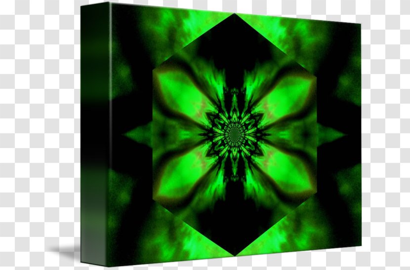 Green Symmetry Leaf Pattern Transparent PNG