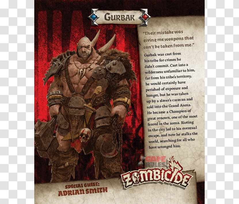Zombicide Black Death Chronicles Of Hate The Art Adrian Smith: Introduction By William King ; Compiled And Edited Matt Ralphs CMON Limited - Kickstarter - Special Card Transparent PNG