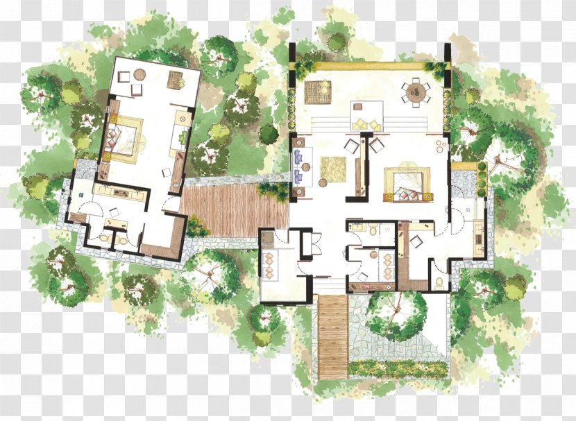 Floor Plan Suburb Urban Design Property - House - European Style Villa Transparent PNG