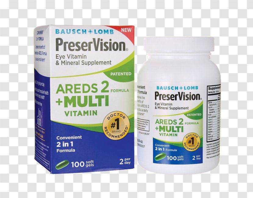 Dietary Supplement Age-Related Eye Disease Study Bausch & Lomb Multivitamin - Lutein - Vitamins Transparent PNG
