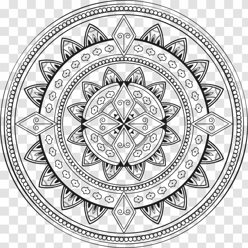 Mandala Coloring Book Symbol Clip Art - Anger Transparent PNG