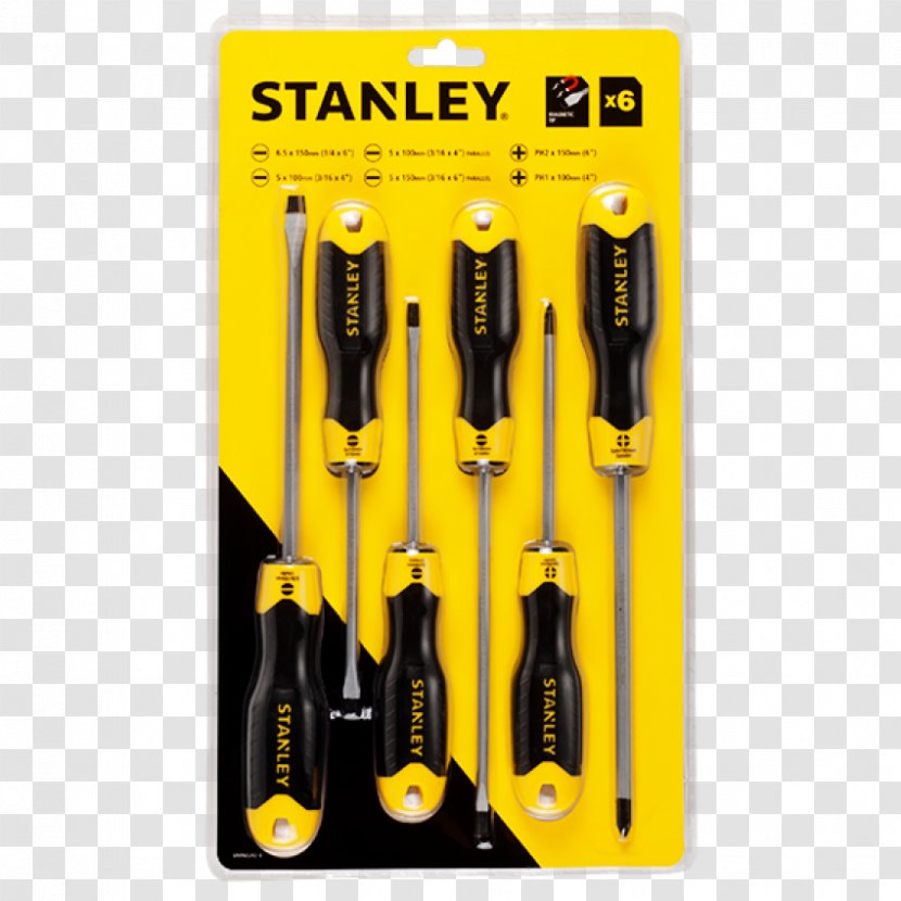 Stanley Hand Tools Fluted Screwdriver Set 60100 Socket Wrench - Hardware Transparent PNG