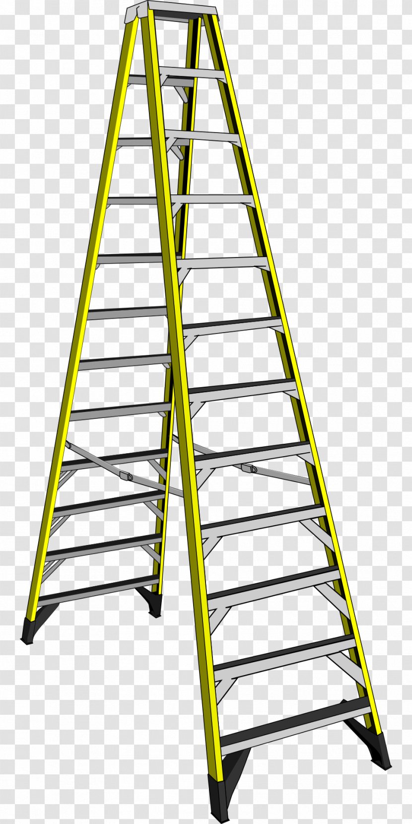 Louisville Ladder Werner Co. Wing Enterprises, Inc. Fiberglass - Parallel - Yellow Rack Transparent PNG