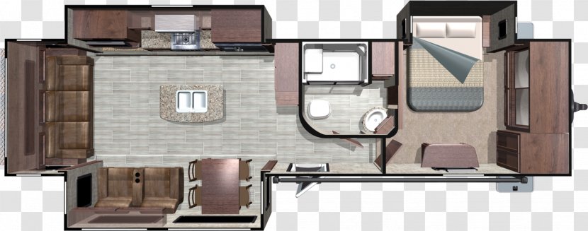 Campervans Caravan Trailer Fifth Wheel Coupling Floor Plan - Bedroom - Bed Transparent PNG