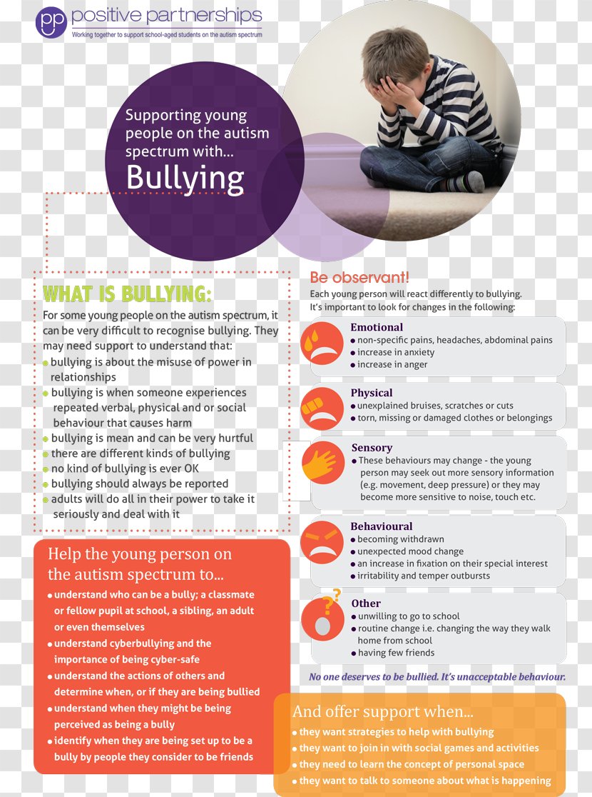 School Information Flyer Bullying Autistic Spectrum Disorders - Working Flyers Transparent PNG