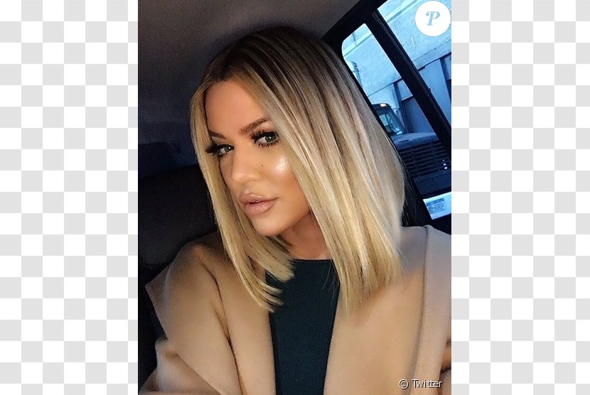 Khloé Kardashian Bob Cut Lob Hairstyle - Watercolor - Hair Transparent PNG