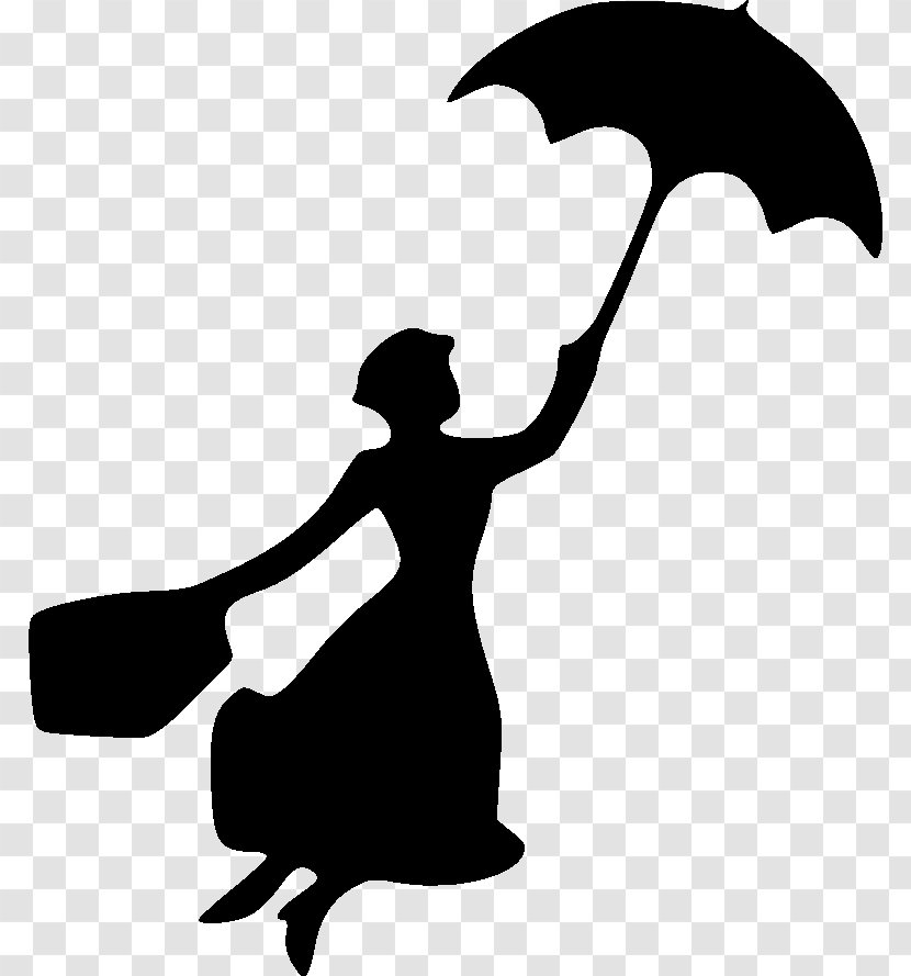 Bert Mary Poppins Silhouette YouTube Clip Art - Black - Vector Transparent PNG