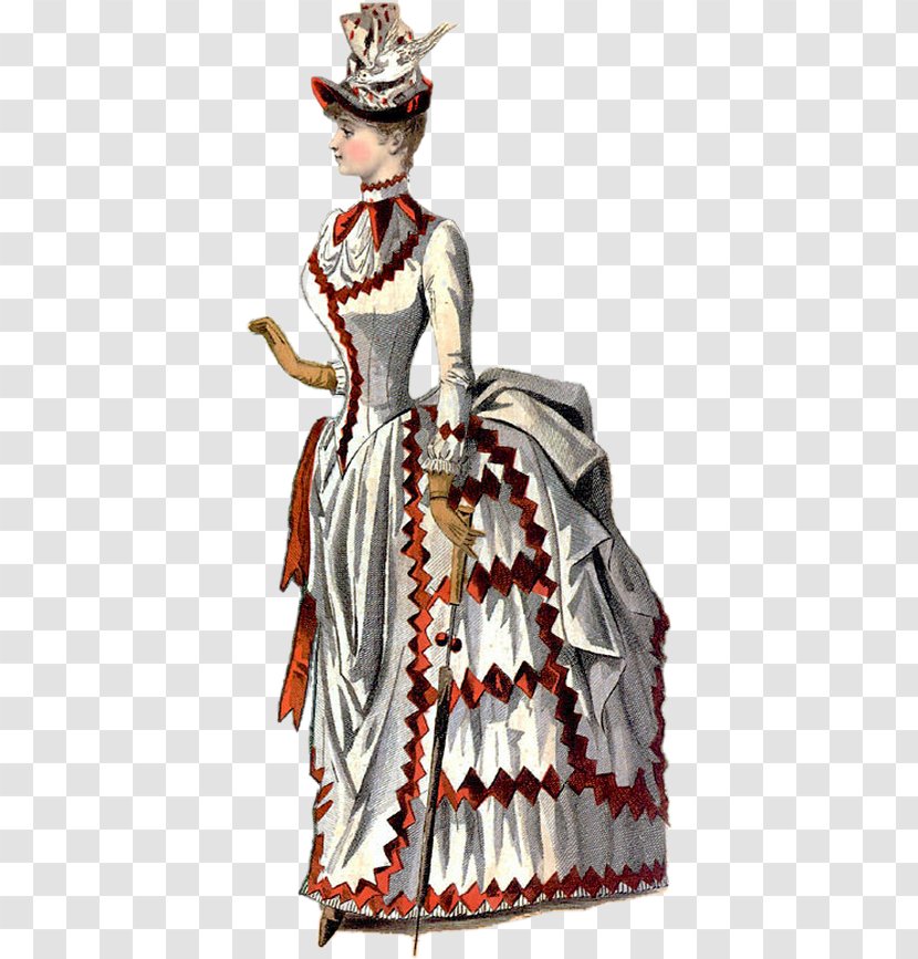 Victorian Era 1880s Bustle Fashion Clothing - Skirt - Woman Transparent PNG