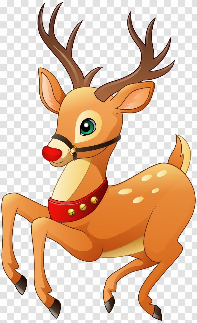 Rudolph Reindeer Christmas Clip Art - Santa Claus S Transparent PNG