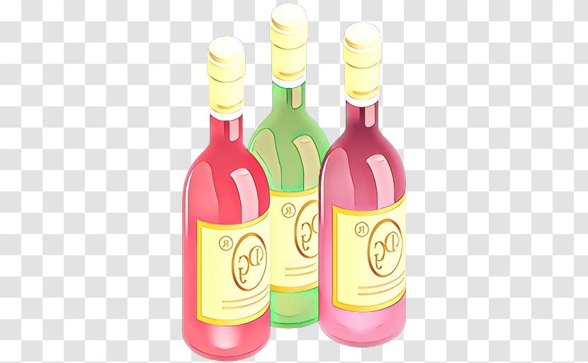 Wine Glass - Bottle - Magenta White Transparent PNG