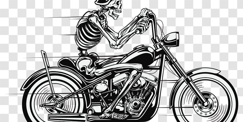 Wall Decal Motorcycle Sticker - Skull Transparent PNG